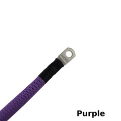 2 AWG Gauge Custom Battery Cable Copper Braided (Purple)