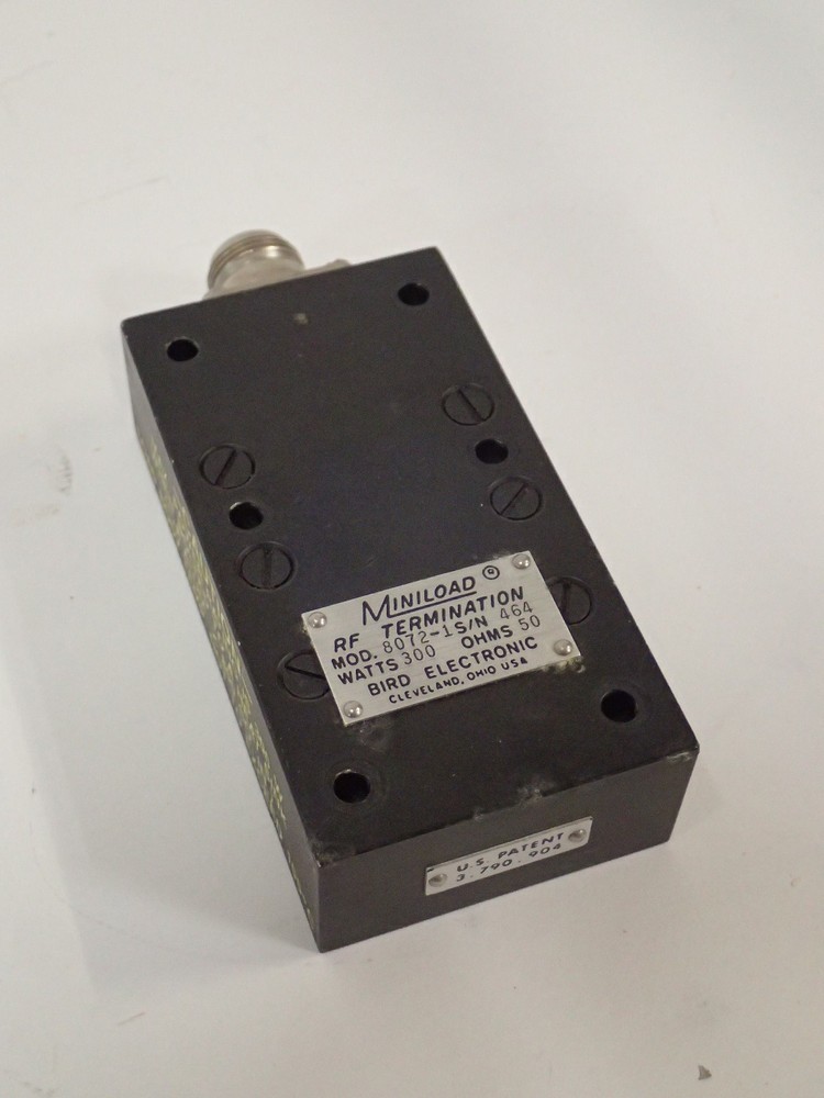 BIRD ELECTRIC 8072-1 MINILOAD RF TERMINATION 300W 50Ω RESISTOR/DUMMY LOAD TESTED
