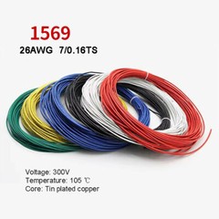 26AWG Stranded Tinned Copper Insulated Cable Wire Flexible Hookup Cable 300V