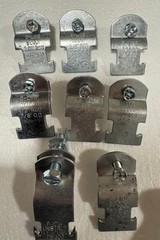 Lot of 9 Misc Conduit Clamps- Strut Strap Different sizes New Ships FREE in USA