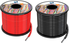 18 AWG Silicone Wire – 60ft (30ft Black + 30ft Red) High Performance 600V