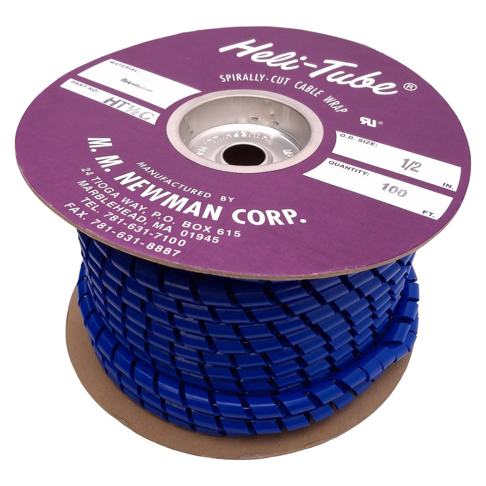 MM Newman HT1/2C Spiral Wrap ø1/2in OD, 100ft Length, 0.062in Wall Thickness