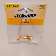 Jandorf 60355 Beaded Lamp Pull Chain Bells #6 Brass 5 Pack New