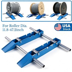 Wire Cable Reel Roller Stand 3307 LBS Commercial Industrial Steel Wire Dispenser