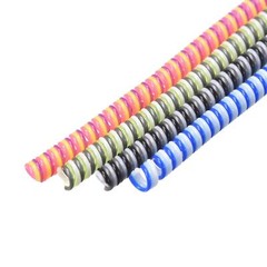 Spiral Cable Protector for USB Cord Sleeve 4.6 Feet Each, Red, Gray, Black, Blue