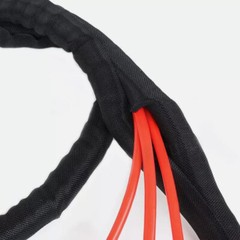 Φ5-60mm Braided Sleeving Tube Cable Wire Sheath Black / Orange Flame Retardant