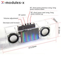 DIY Bluetooth Speaker Kit LED Music Spectrum Electronic Soldering Electronic Kit