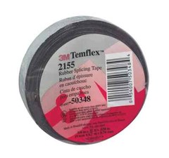 2 Rolls 3M Temflex Rubber Splicing Tape # 2155 Max 600V 3/4″ x 22″, Black 50348