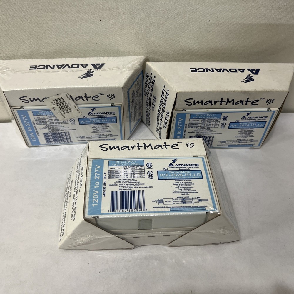 Ballast, Kit ICF-2S26-H1-LD philips advance SmartMate 120-277V,package of 3