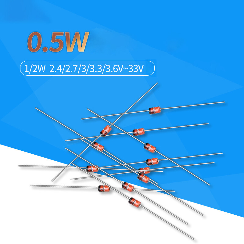 Zener Diode 0.5W Various Voltages 2.4V – 33V Zener Diodes Pack of:50/100/150-500