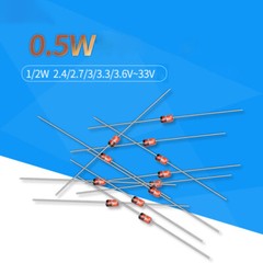 Zener Diode 0.5W Various Voltages 2.4V – 33V Zener Diodes Pack of:50/100/150-500
