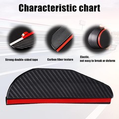 2Pcs Universal Side Mirror Rain Visors for Cars, Trucks & Color: Carbon fiber