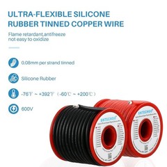 Bntechgo 12 Gauge Silicone Wire Spool Red And Black Each 25Ft Flexible