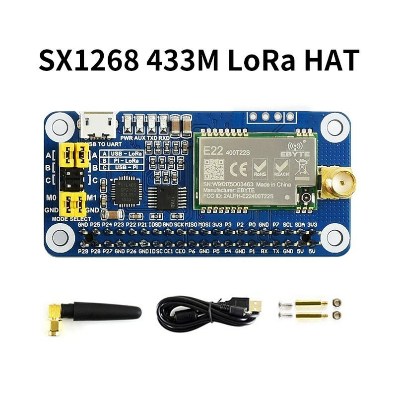Wireless Module For Raspberry Pi LoRa Board SX1268 433M 470M 868M 915M LoRa HAT
