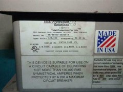 Transtrack TK-TT050-3Y208-F TKTT0503Y208F Whole House Surge Protection