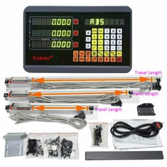 Linear Scale 150+300+550mm w/ 3Axis Digital Readout DRO Display Kit, US STOCK