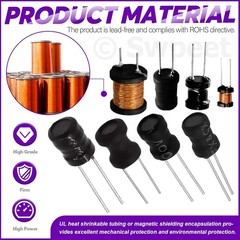 90Pcs 15 Values Inductor 10UH – 20MH Assortment Kit, High Self-Resonance Freq…