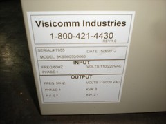 Visicomm Industries Model 3KSS6050/5060 Frequency Inverter – Powers Up as Shown