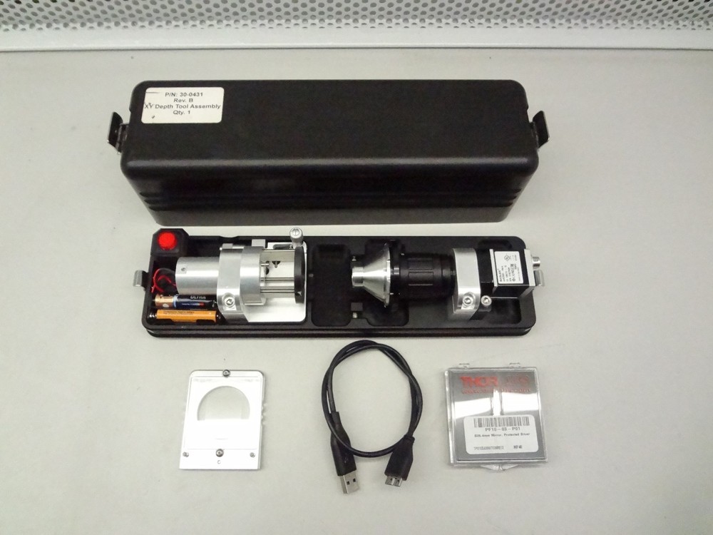 XY Depth Tool Assembly w/ Basler ace acA2500 14um THORLABS SM1NR05 Mitutoyo