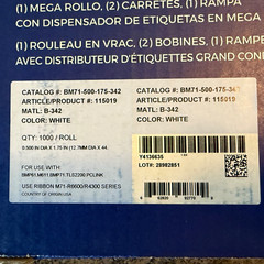 Brady BM71-500-175-342, (Qty 1000 Roll) .5″ x 1.5″ ~ Product 115019 ~ B-342 ~New