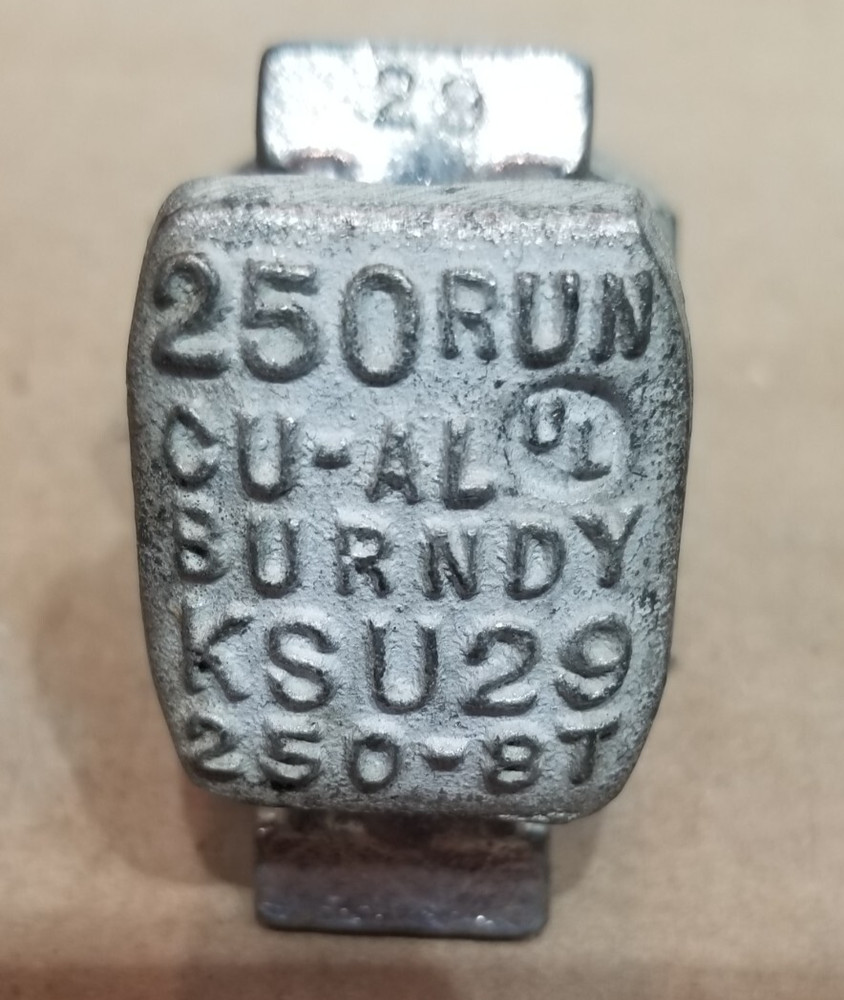 Burndy KSU29, Tin Plated Copper, Universal, Mechanical Split Bolt Connector, 1pc