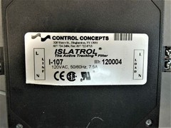 Control Concepts I-107 Islatrol Active Tracking Filter 120VAC 50/60Hz 7.5A