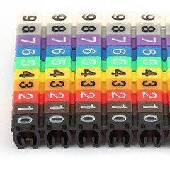 100Pcs Cable Marker Set Durable Easy-to-Use For Color-Coding Cables