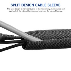 Split Loom Braided Cable Sleeve Tube Wire Wrap Organizer Cord Protector Lot