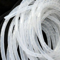 Ф6mm-Ф30mm White / Black Spiral Wrap Cable Tidy Wire Organize Sleeves Tool Kits