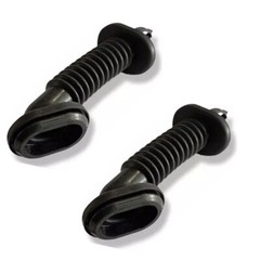 2PC 25x39mm Car Harness Wiring Door Tube Rubber Sleeve Dust-proof Oval Black HOT