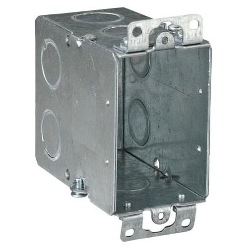 Steel City CY-1/2, 2″ x 3-1/2″ x 3″, Steel, 1-Gang, Gangable, Switch Box, 1 pc