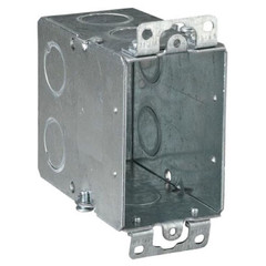 Steel City CY-1/2, 2″ x 3-1/2″ x 3″, Steel, 1-Gang, Gangable, Switch Box, 1 pc