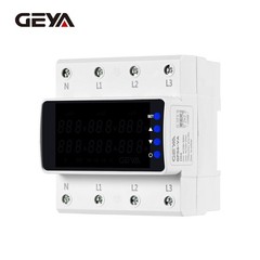 GEYA Three Phase Digital Display Voltage Current Protect Device 4P 63/100A 220V