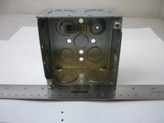 Electrical Box, Square, 4″ x 4″ x 2-1/8″, 30.3 cu. in (SETS OF 10)