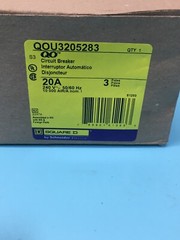 Square D QOU3205283 Circuit Breaker, 20A, 3 Pole, 240V, 50/60Hz, 166603
