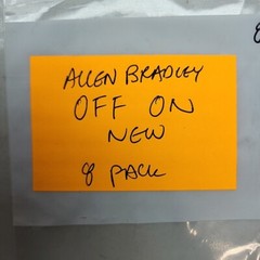8 Pack Allen Bradley 30mm Push Button Legend Plate ON OFF *New See Pictures