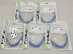 *Lot of 5* Cablesys GCPO888905-BL Patch Cord, CAT 5e, 5FT, Blue – NEW Surplus!