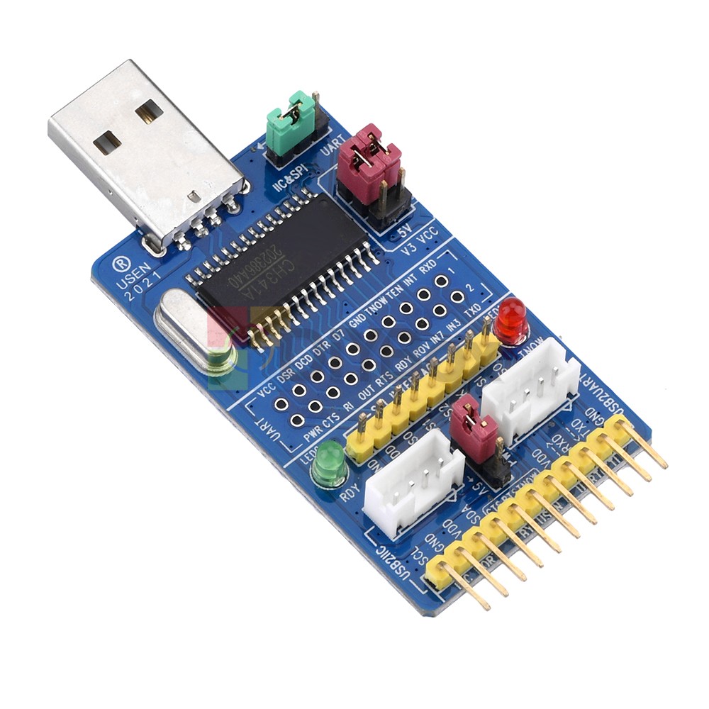USB to I2C/IIC/SPI/UART/TTL/ISP Serial adapter EPP/MEM converter Module WCH341A