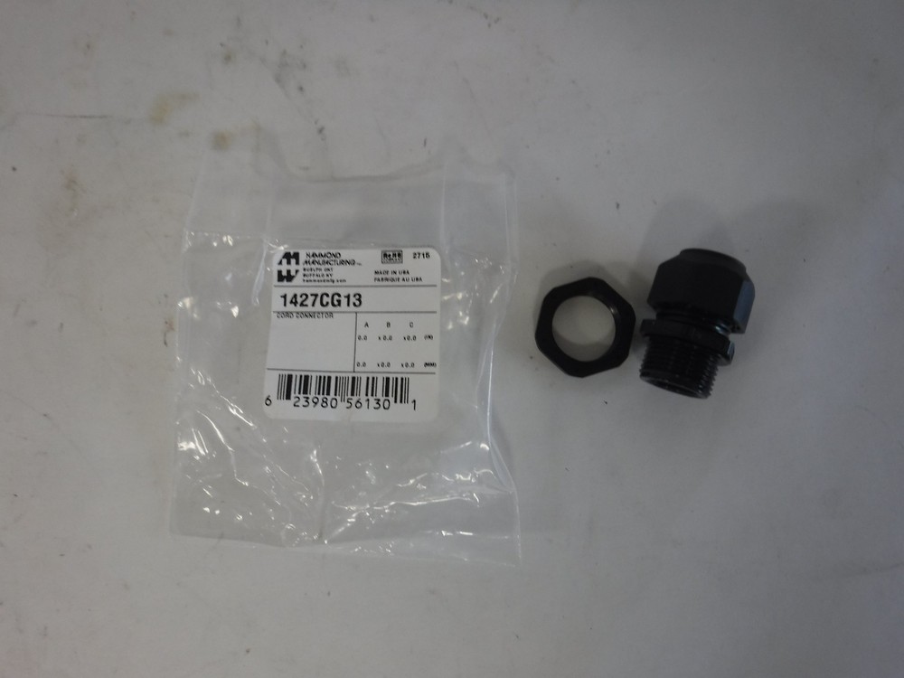 NEW 24B6410 Hammond 1427Cg13 Cordgrip Nylon 6 To 12Mm Dia Wire (T)
