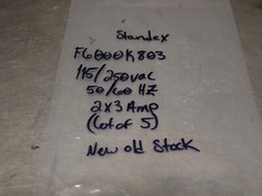 Standex F6000K803 Filters 115/120VAC 50/60Hz 2X3 Amp New Old Stock (Lot of 5)