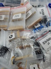 HUGE NEW 1200+ Capacitors, Resistors, etc. Electronic Components Lot