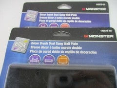 Monster 140678-00 Home Theater Wall Plate, Dual Gang, Black, Lot Of 2!!