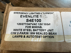 EVENLITE INC. TUFFLITE S4E100 EMERGENCY LIGHT, 120/277/347V – 12V 100W – NEW