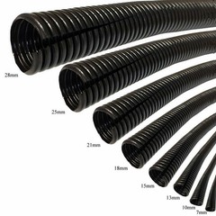 Split Convoluted Tubing Conduit Sleeving Wiring Harness Loom Protect 7~28mm