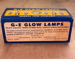 Vintage Box of NOS GE NE-51 Glow Lamps General Electric Bulbs, Incomplete Box