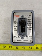 ARROW HART 6808 30A 250V 20A 600VAC 125-600 VAC