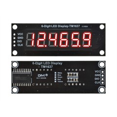 0.36 inch 6-Digit LED Display Tube Module 7-Segment TM1637 5 Volts