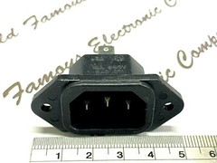 1pcs – SWITCHCRAFT EAC311 10A 250V AC MALE RECEPTACLE AMOUNT IEC INLET SOCKET