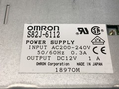 Omron S82J-6112 Power Supply, Disco BDS82J-6112, 200-240VAC, 12VDC, 1A, 147482