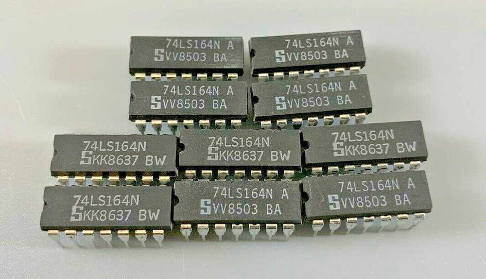 (LOT OF 10) SIGNETICS 74LS164N 14PIN-DIP 280-22001-249